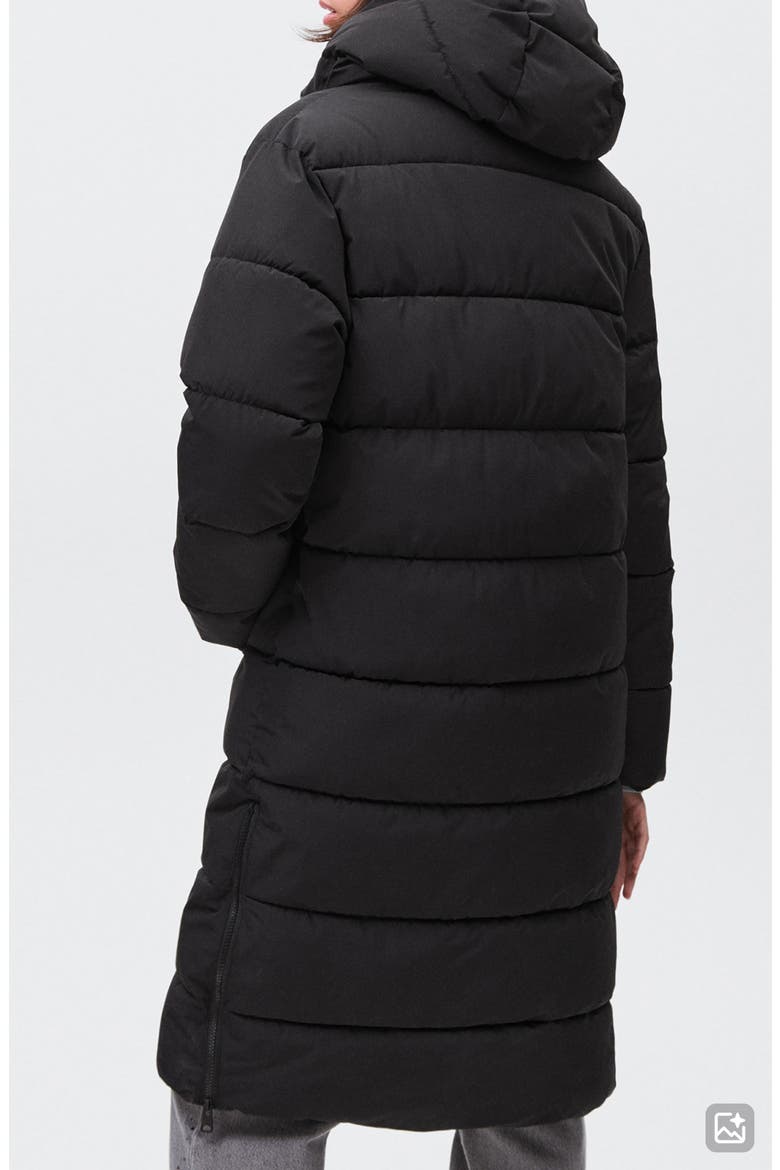 Hooded Puffer Coat, Alternate, color, BLACK