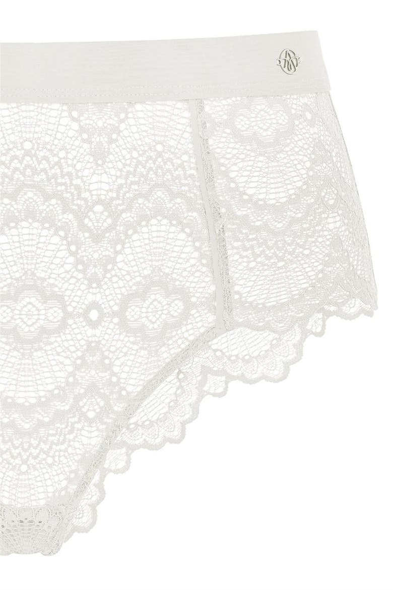 Flame High Waist Brief, Alternate, color, Off White