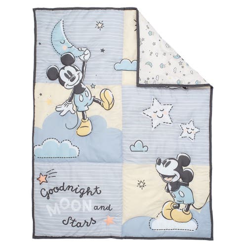 Lambs & Ivy Disney Baby Moonlight Mickey Mouse 3-piece Nursery Crib Bedding Set In Blue