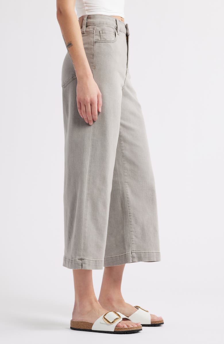 HIDDEN JEANS Baggy High Waist Crop Wide Leg Jeans, Alternate, color, Gravel