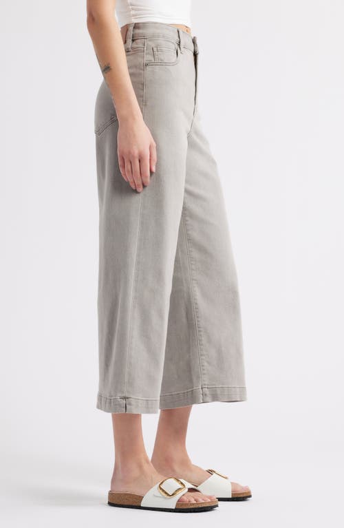 Hidden Jeans Baggy High Waist Crop Wide Leg Jeans In Gravel