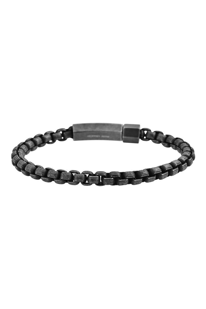 Box Chain Bracelet, Alternate, color, BLACK
