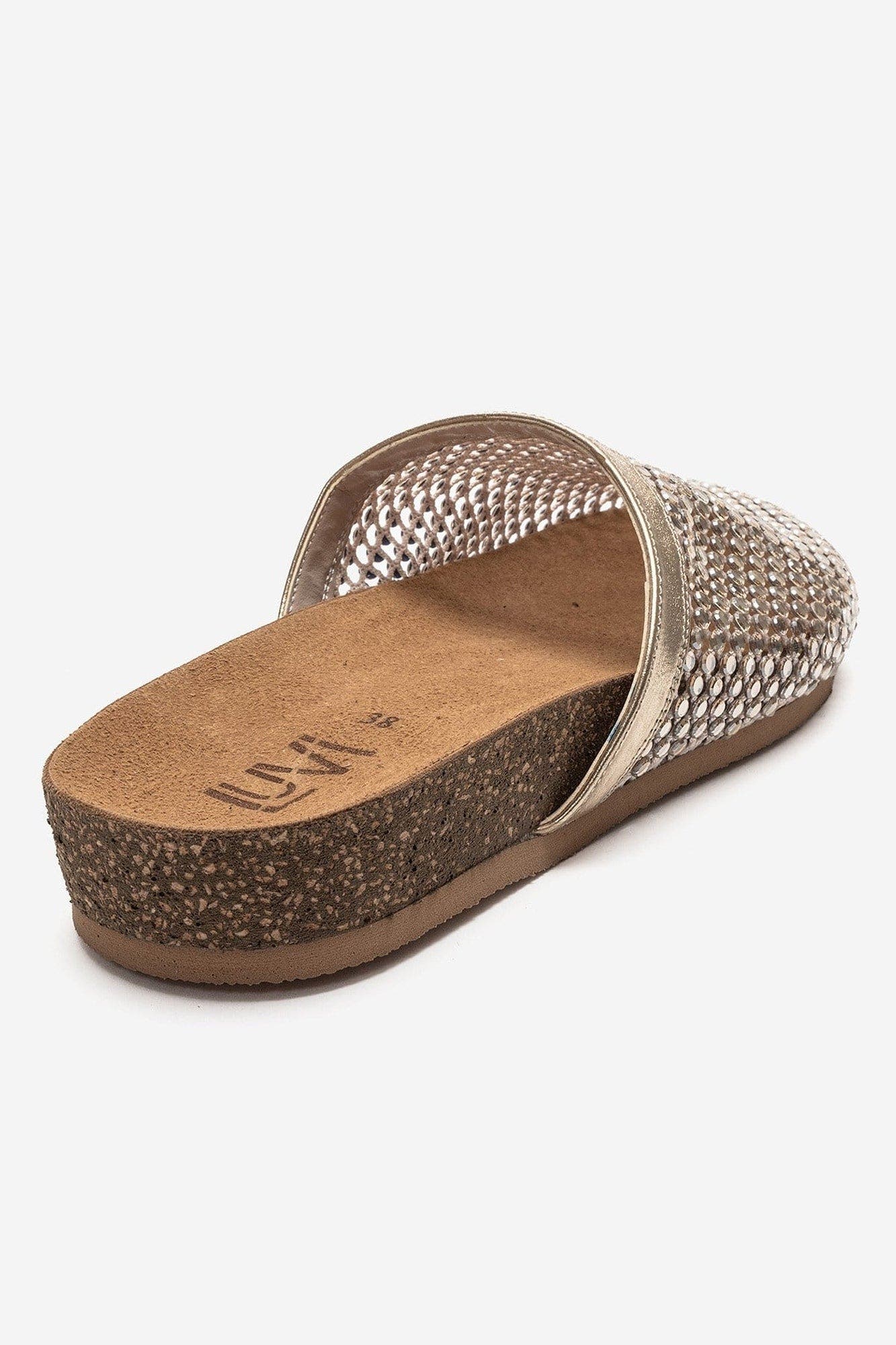 Montera Embellished Mule, Alternate, color, Gold