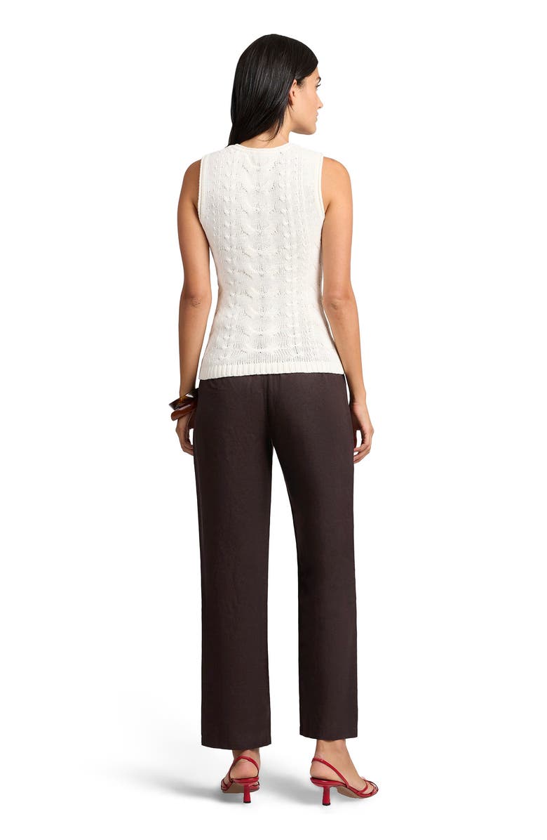Onia Linen Cable Knit Tank, Alternate, color, Natural Melange
