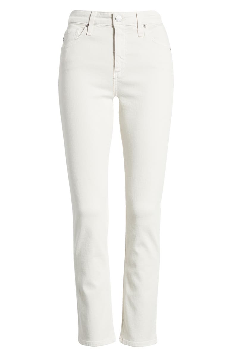 AG Mari High Waist Ankle Straight Leg Jeans, Alternate, color, Fade To Graye