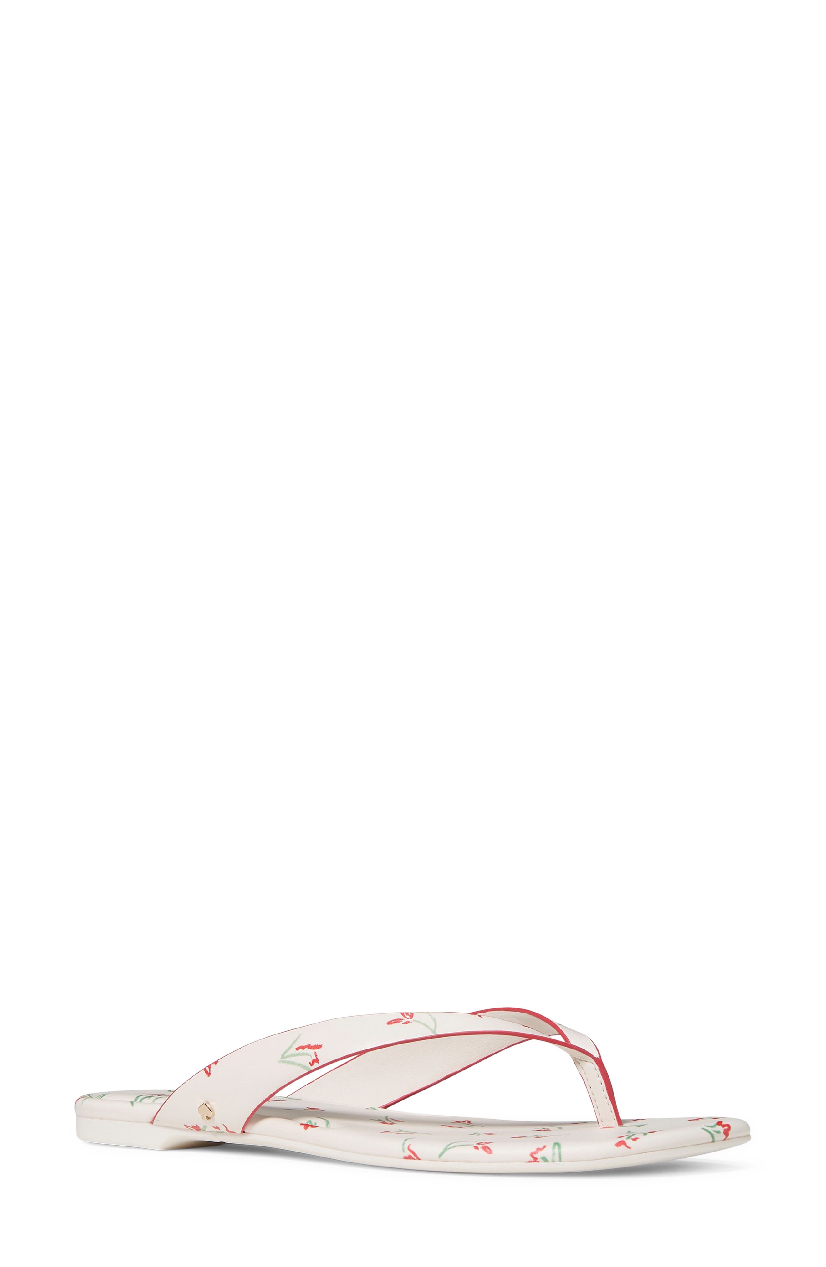 Kate Spade New York sandie flip flop, Main, color, Cream Multi