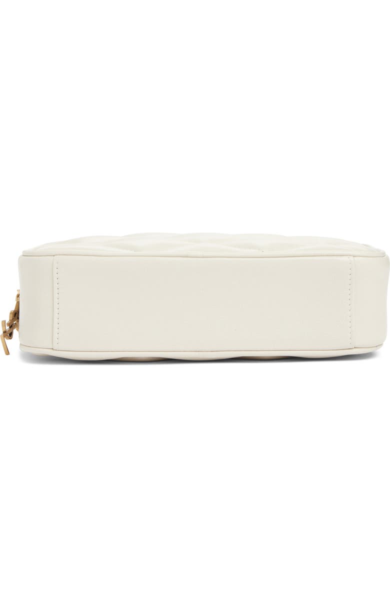 Saint Laurent Gaby Diamond Quilted Leather Camera Bag, Alternate, color, Blanc Vintage