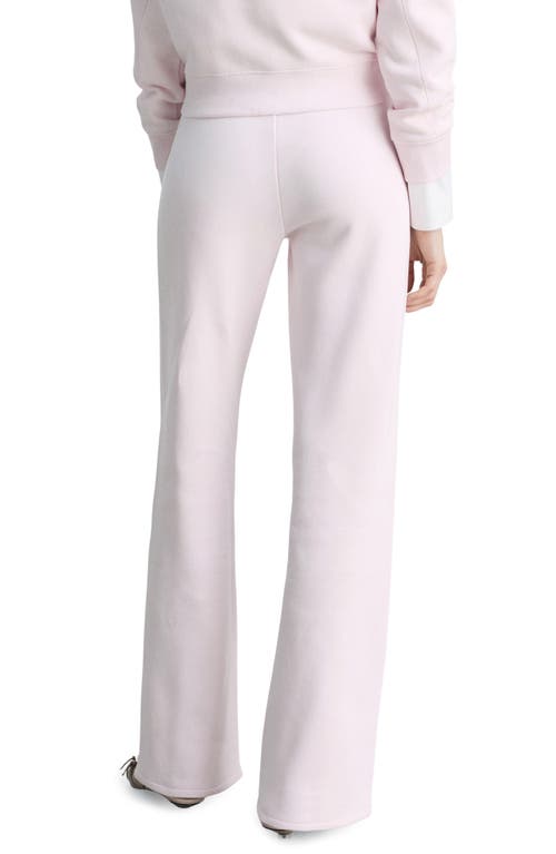 Mango Wide Leg Cotton Blend Joggers In Pastel Pink