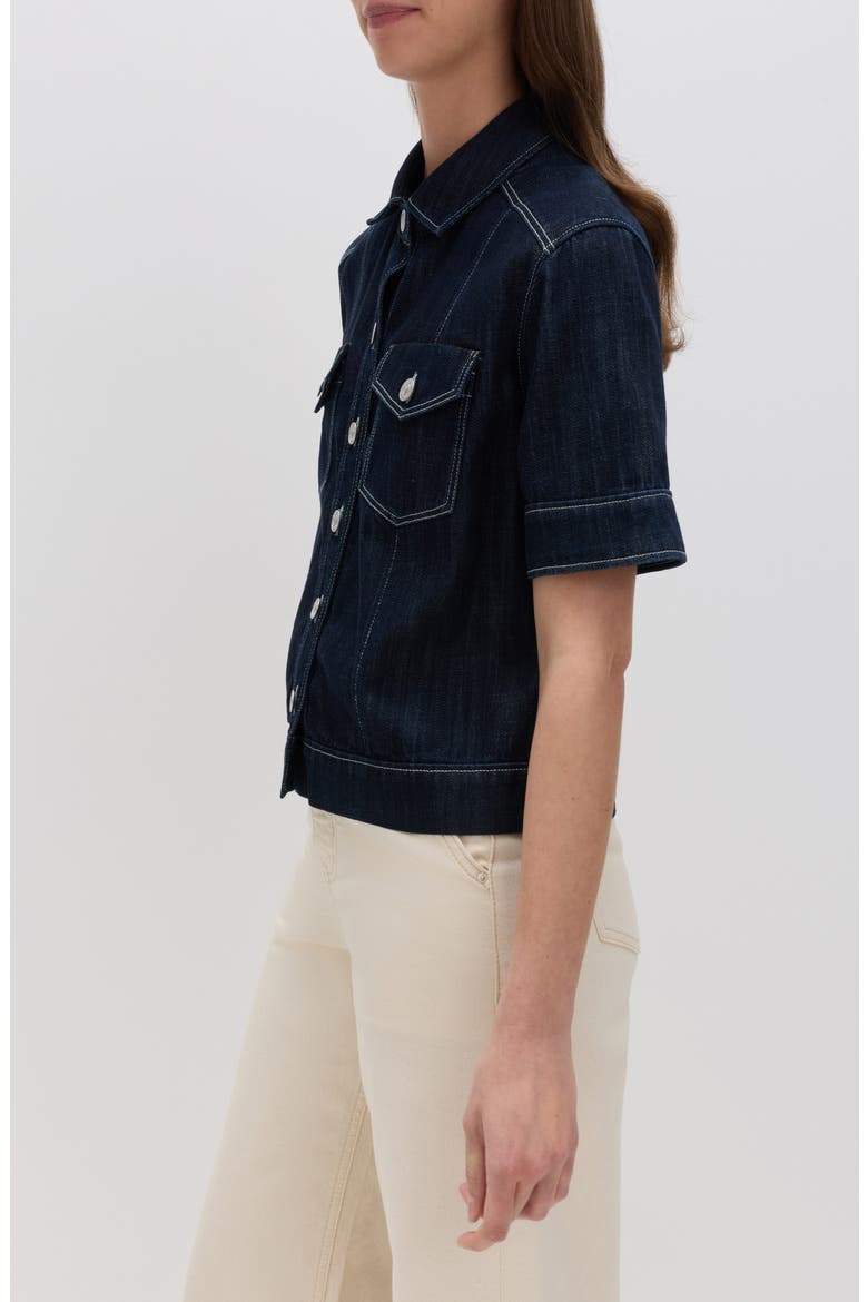 Denim Short Sleeve Shirt, Alternate, color, DENIM BLUE