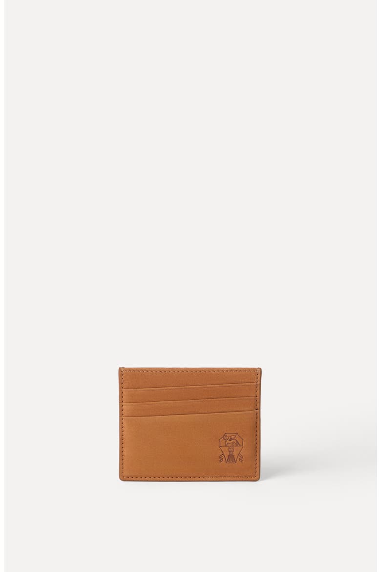 Nubuck card holder, Alternate, color, Cognac