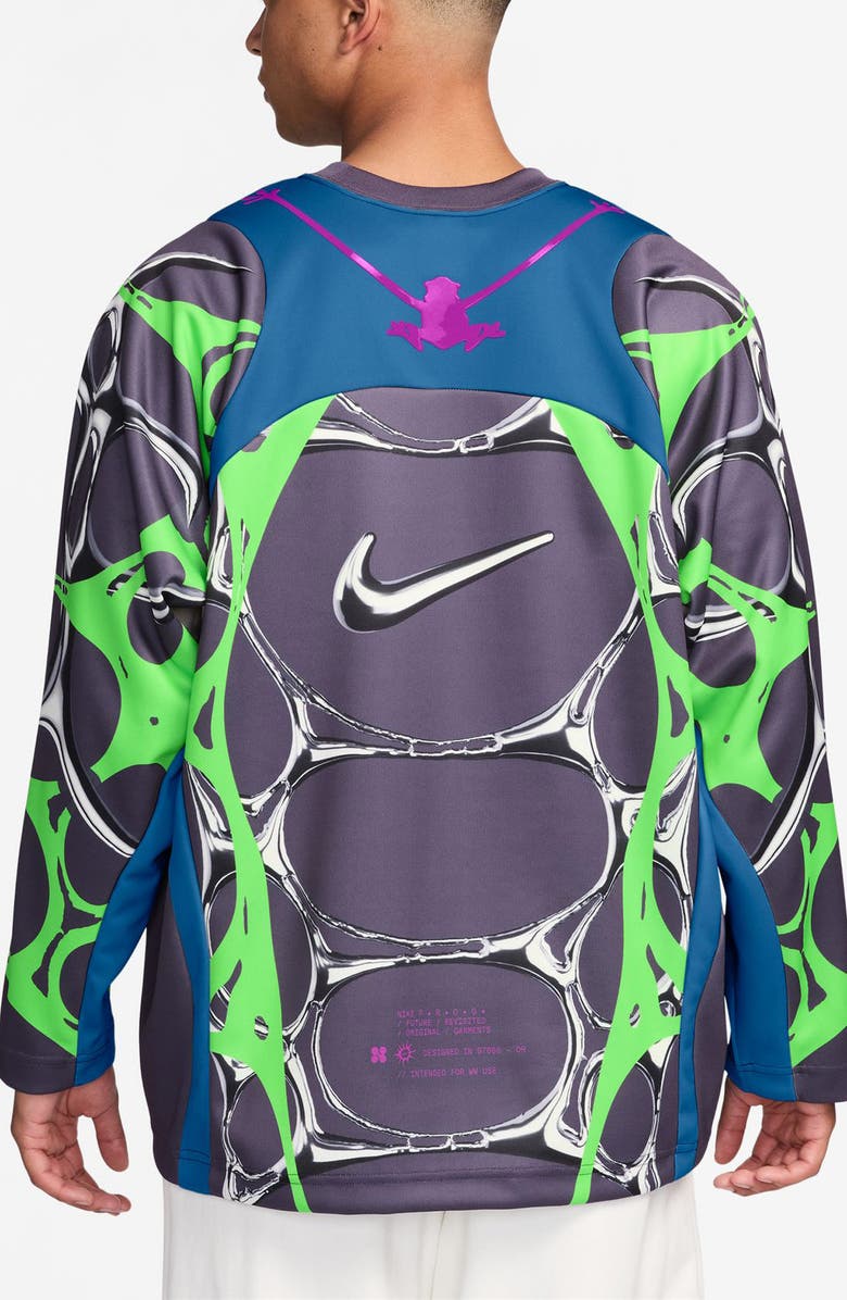 Nike F.R.O.G. Jelly Cage Oversize Jersey, Alternate, color, Brilliant Blue/ Dark Raisin