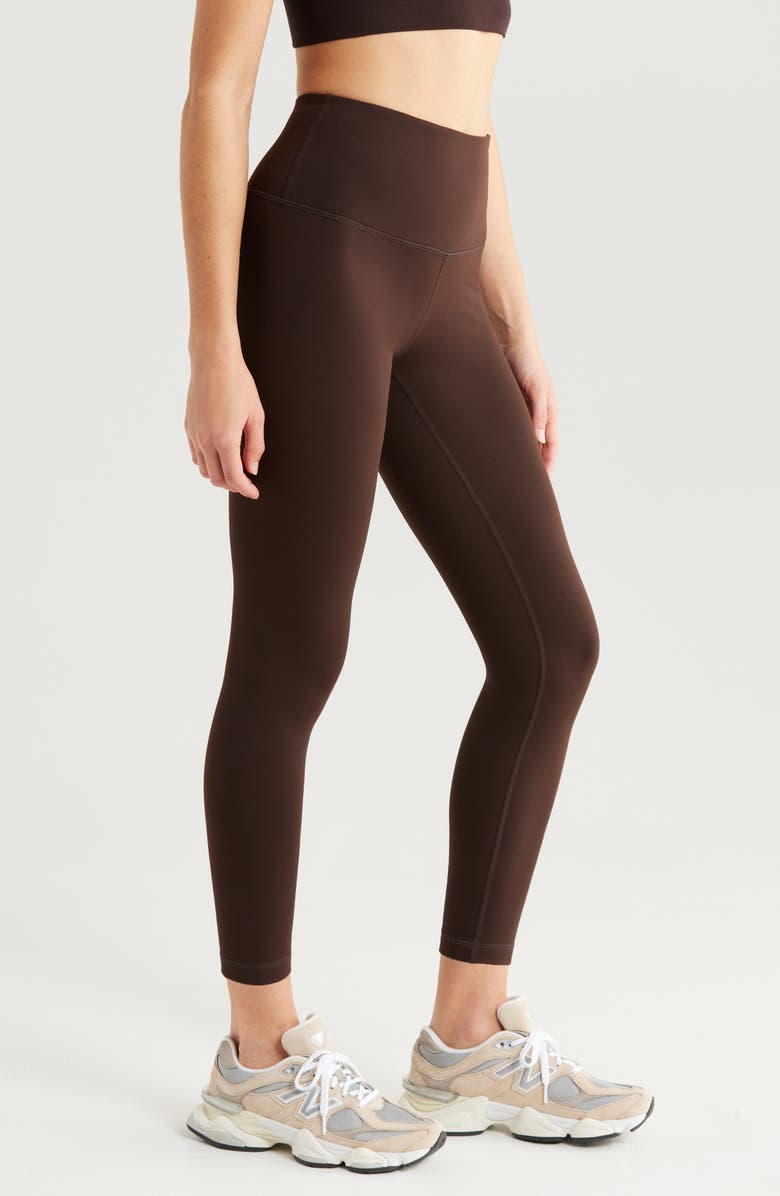 Zella Live In High Waist 7/8 Leggings, Alternate, color, Brown Mole