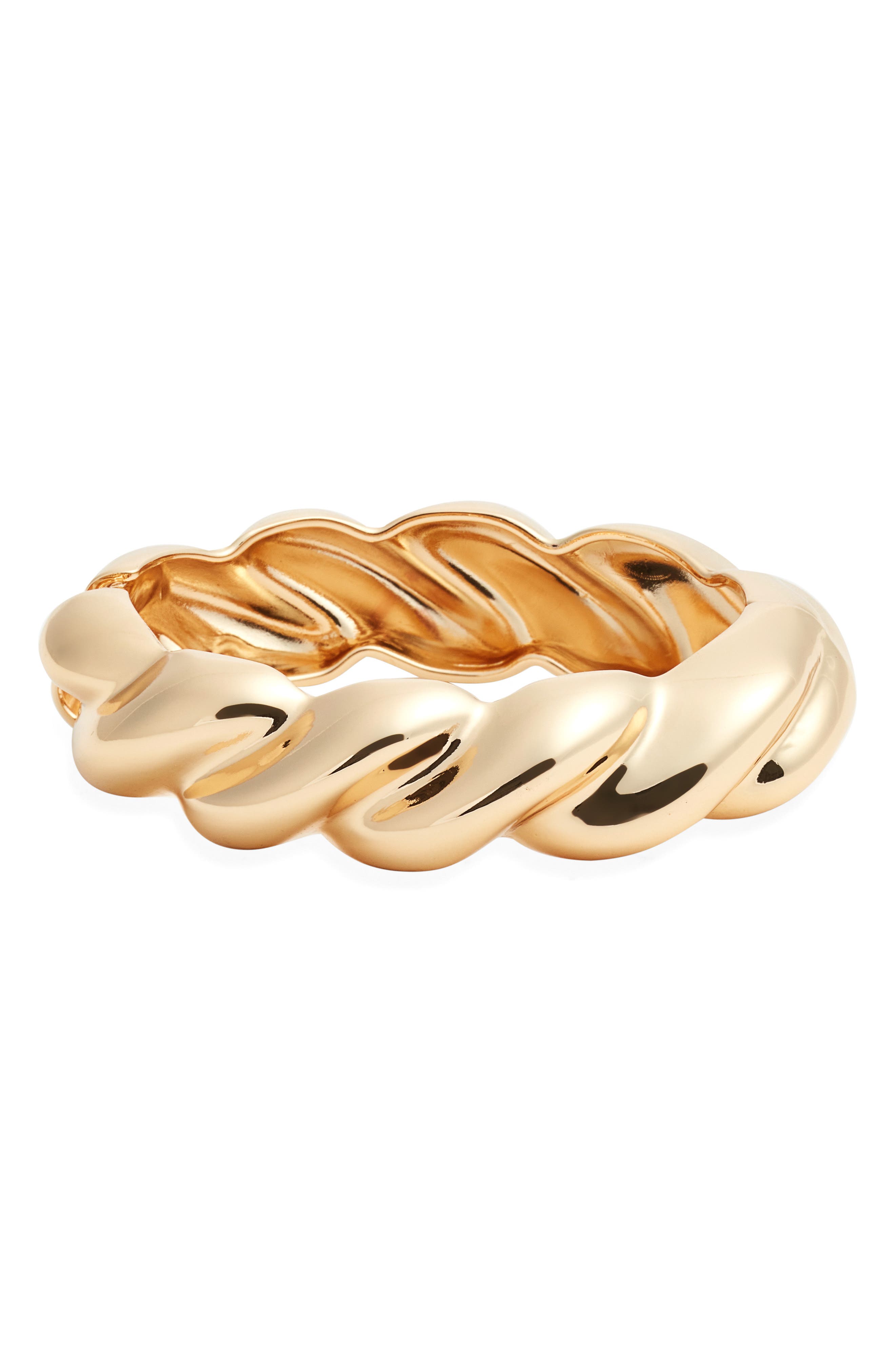 Nordstrom Chunky Twist Hinge Cuff Bracelet In Gold