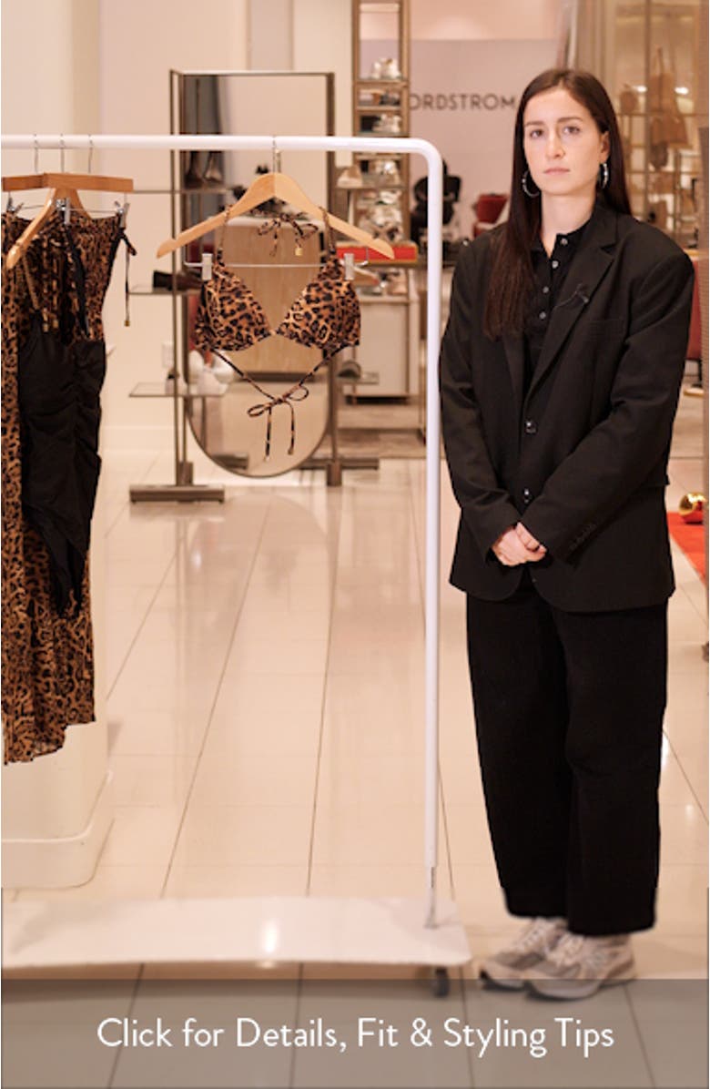 Annabelle Leopard Triangle Underwire Bikini Top, sales video thumbnail