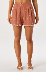 ASTR the Label Justina Embroidered Shorts