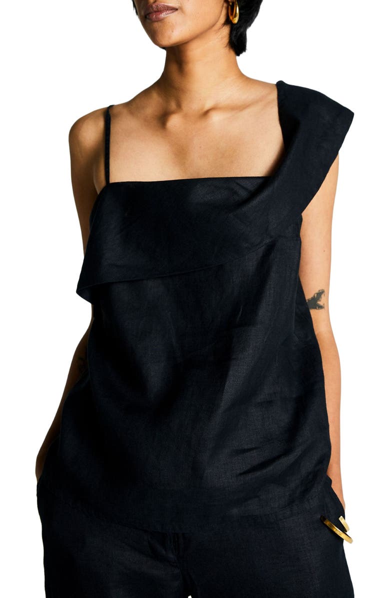 Reistor Women's Wandering Wave Sleeveless Top - White - Small, Alternate, color, Black