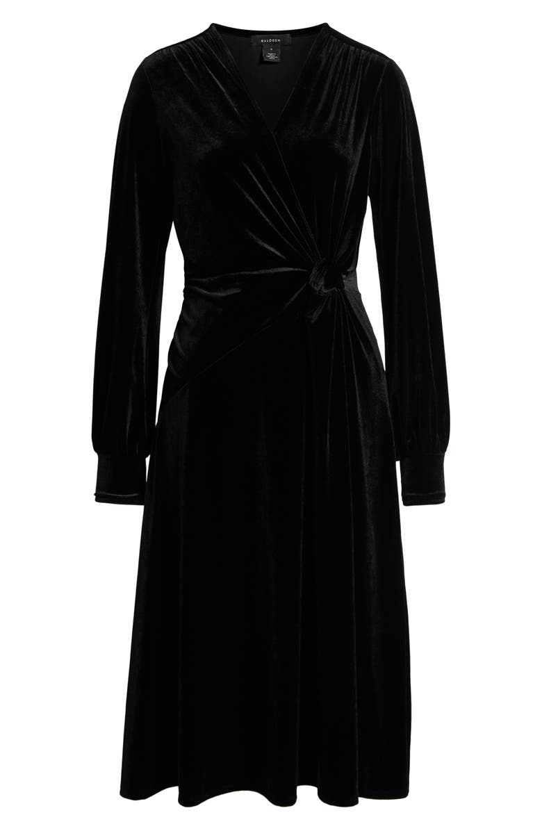 Halogen<sup>®</sup> Velvet Faux Wrap Dress, Alternate, color, 