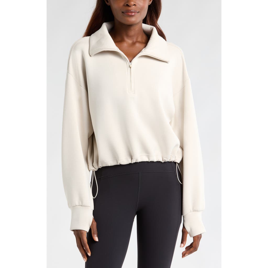 Zella Soft Modal Blend Half Zip Pullover In Gray