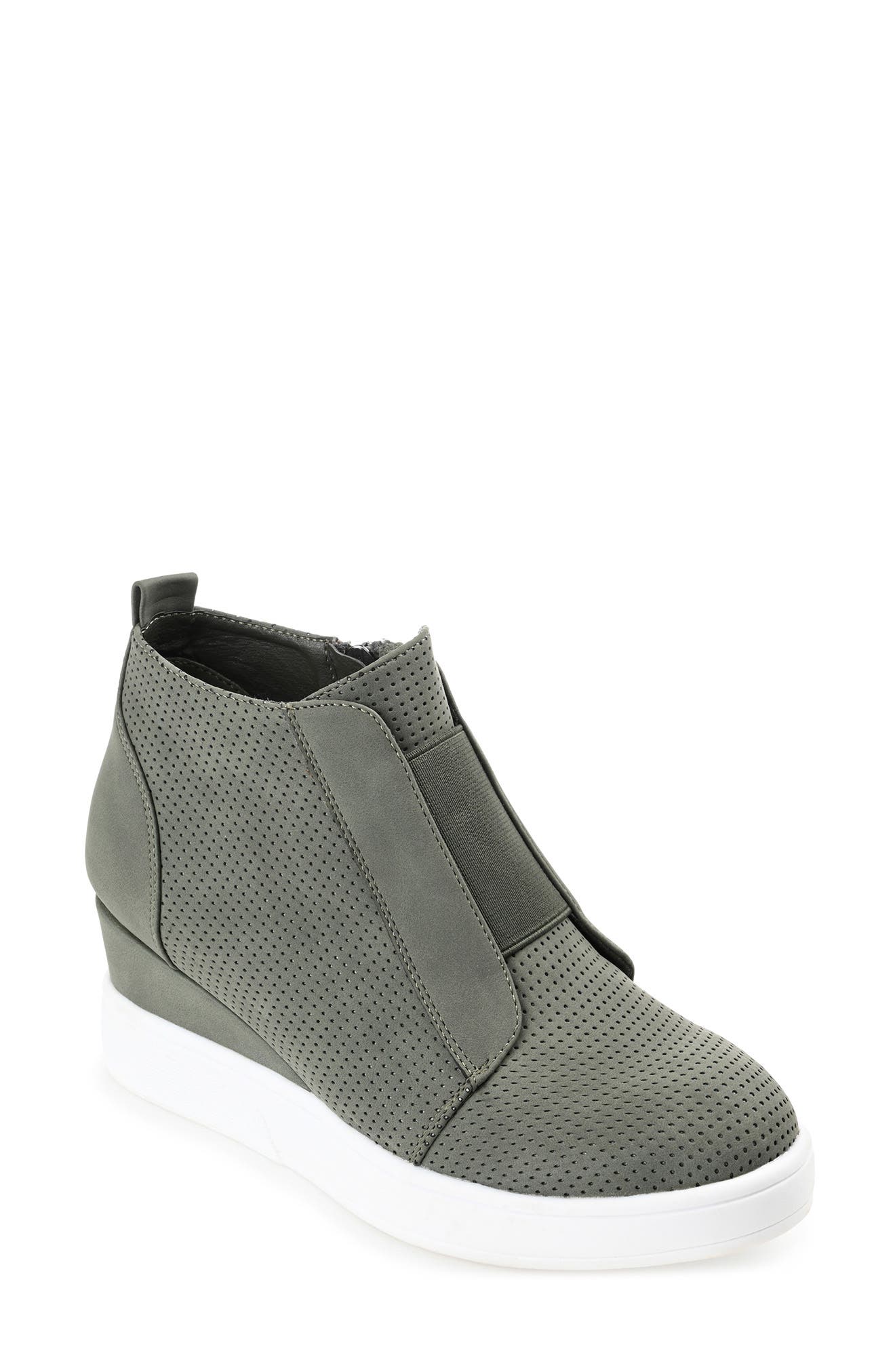 Journee Collection Clara Wedge Sneaker - Wide Width