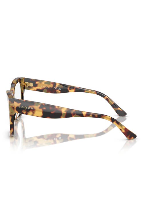 Vogue 53mm Square Optical Glasses In Yellow Tortoise
