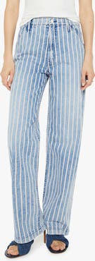MOTHER The Stud Finder Sneak Stripe Wide Leg Jeans