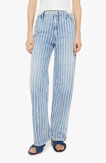 MOTHER The Stud Finder Sneak Stripe Wide Leg Jeans