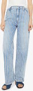 MOTHER The Stud Finder Sneak Stripe Wide Leg Jeans