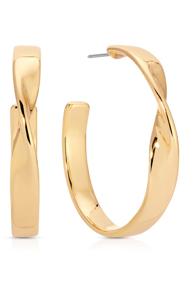 Heirloom Medium Hoop Earrings, Main, color, GOLD