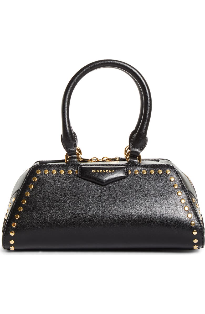 Givenchy Mini Antigona Leather East/West Satchel, Main, color, 001-Black