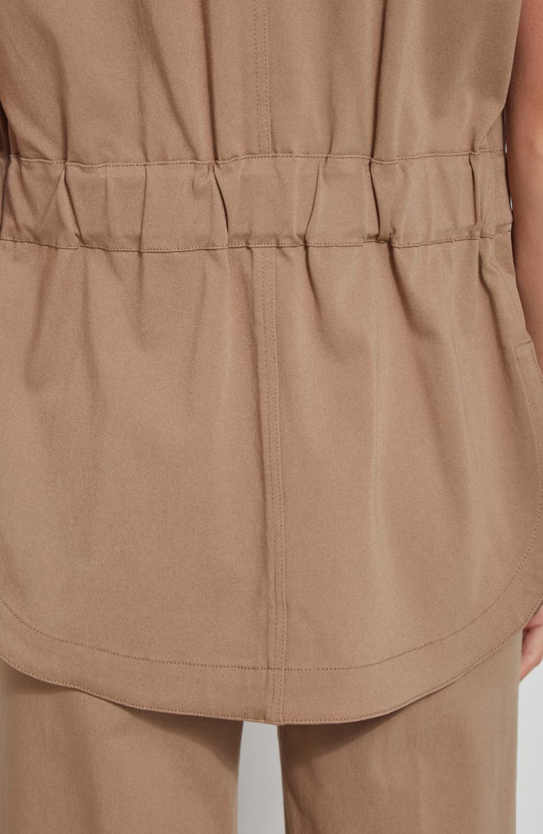 Lysse Valley Waist Cinch Short Sleeve Jacket, Alternate, color, Pecan