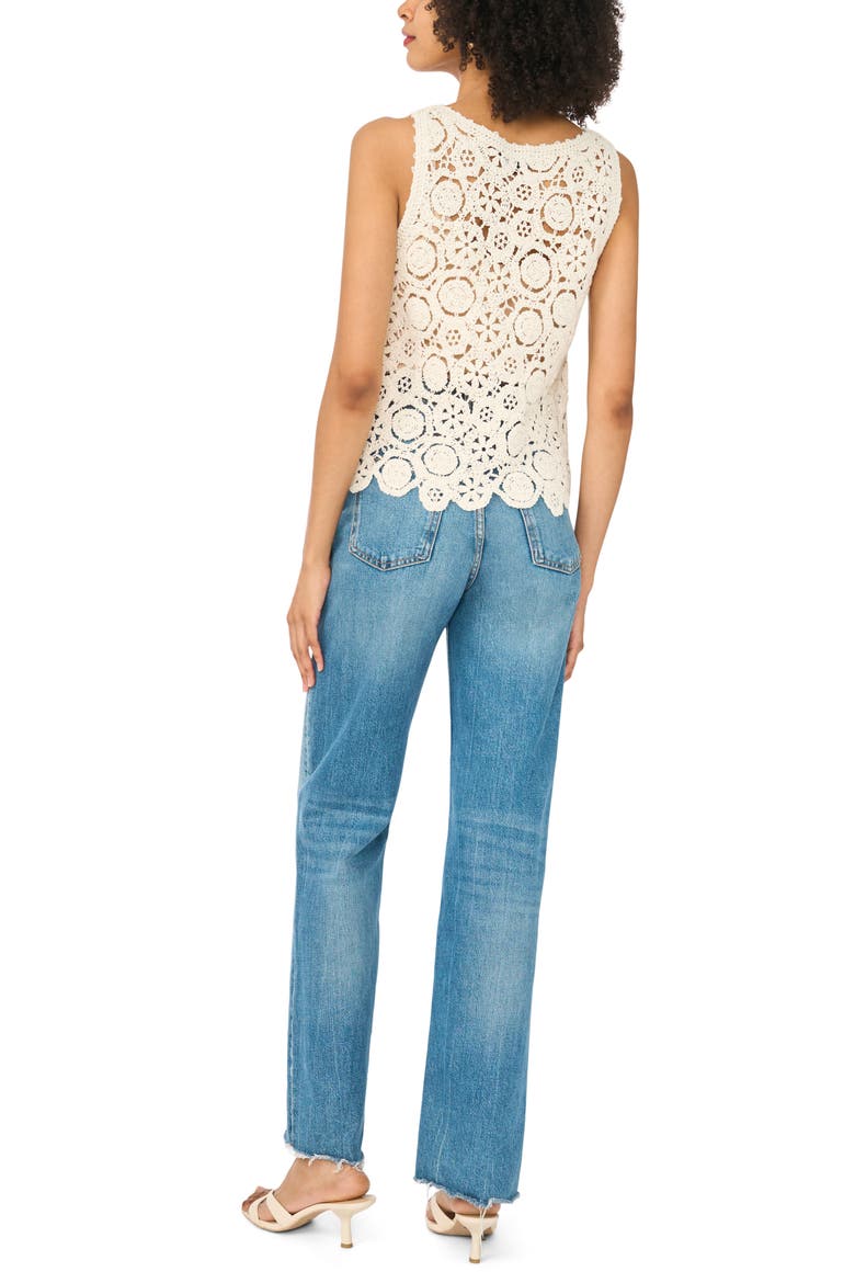 Open Knit Tank, Alternate, color, BIRCH