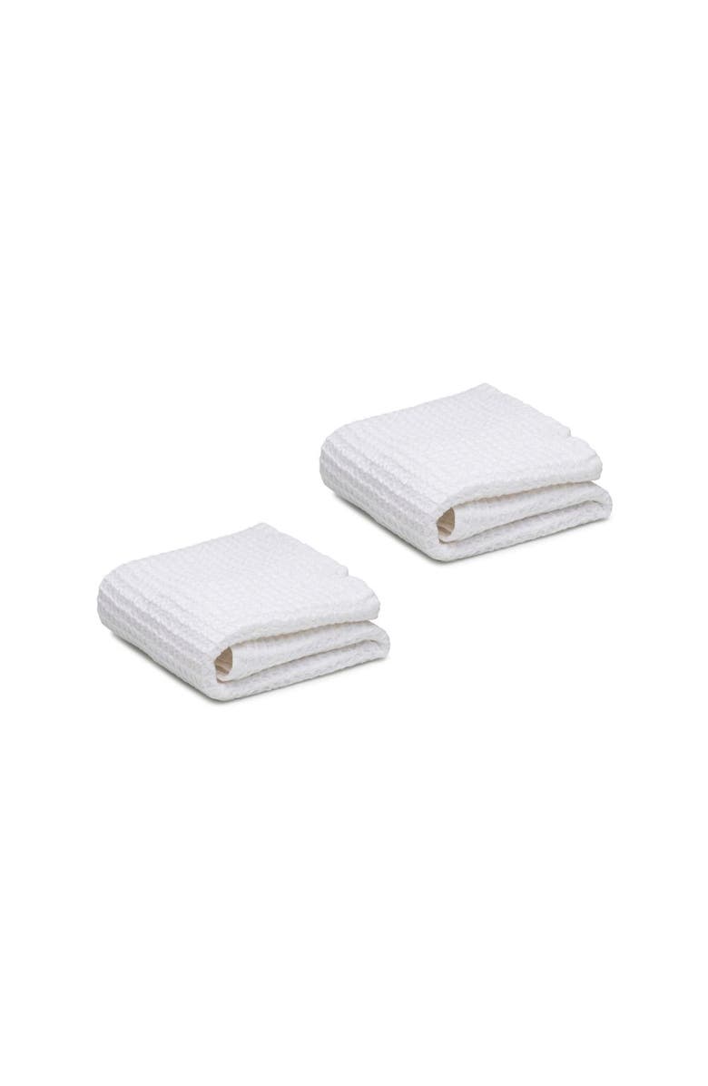 Oliviera Home Waffle Turkish Cotton Hand Towels - Set of 2, Main, color, White