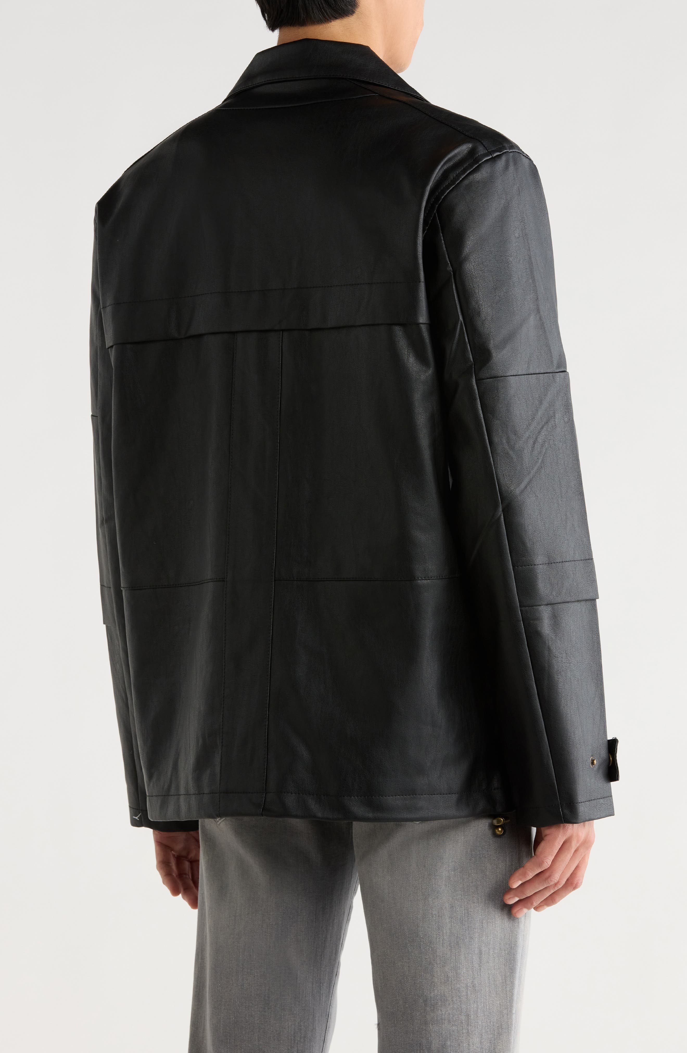 Carl Faux Leather Jacket - image 2
