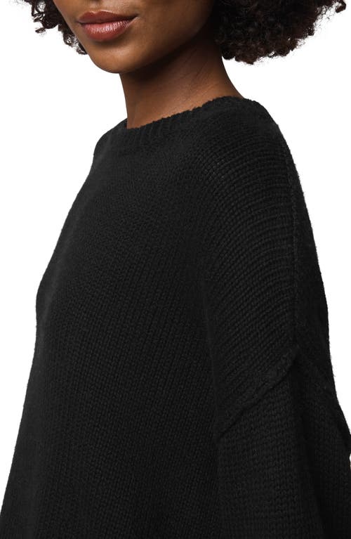 Splendid Delaney Crewneck Cotton Blend Sweater In Black