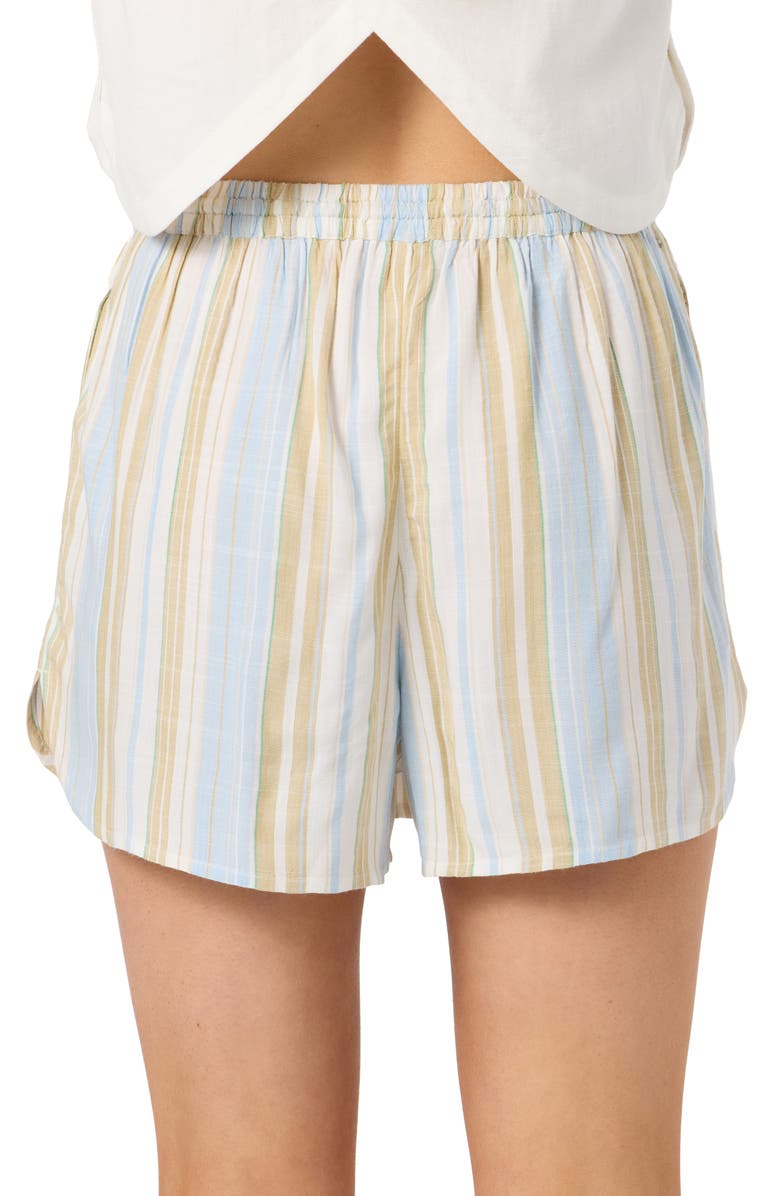 O'Neill Millie Stripe Drawstring Shorts, Alternate, color, Blue/ Tapioca/ White
