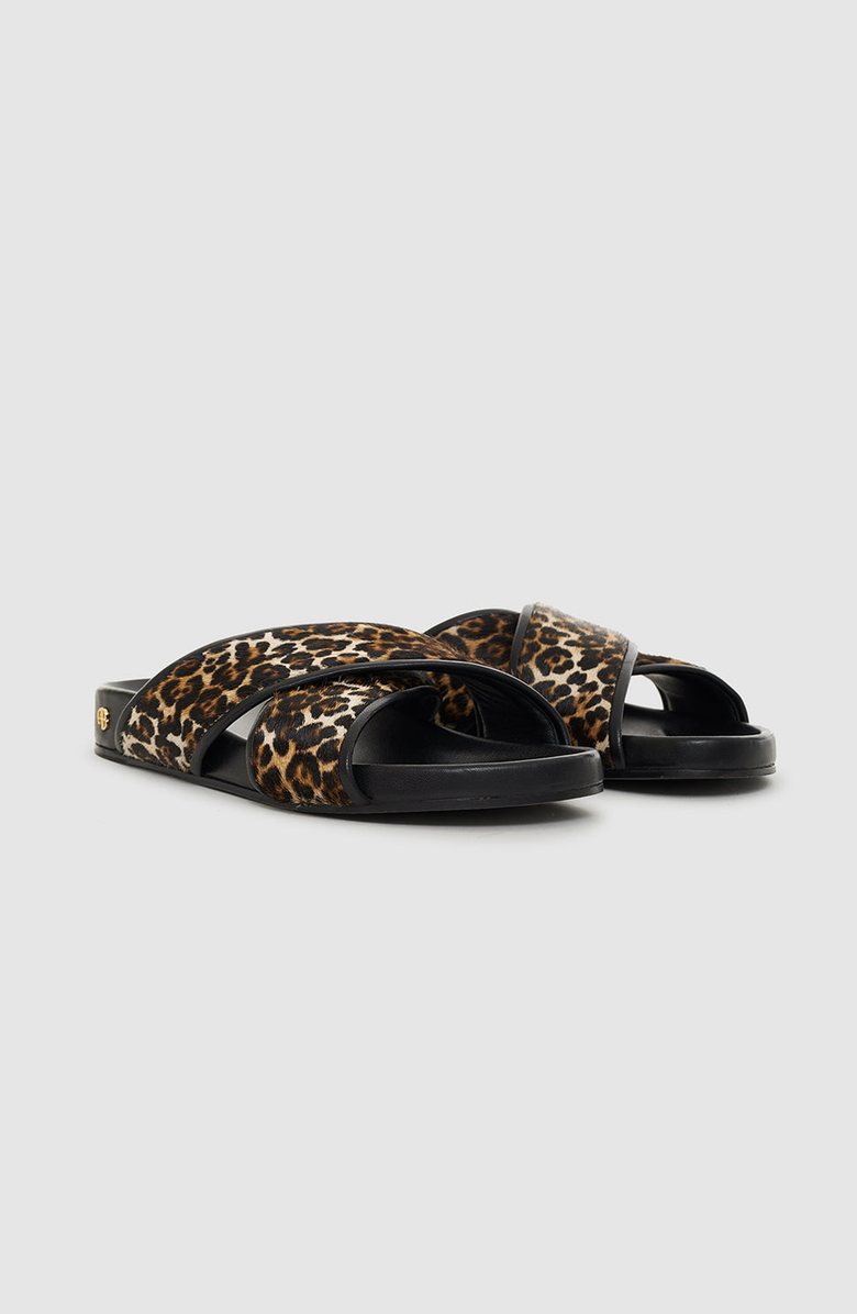 ANINE BING Emi Slides, Alternate, color, Leopard Print