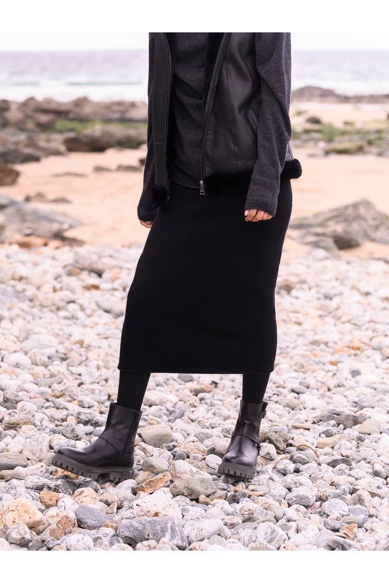 Geelong Wool Midi Skirt, Alternate, color, BLACK