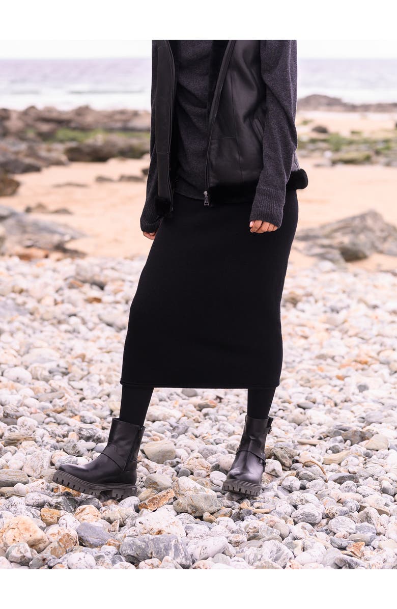 Celtic & Co. Geelong Wool Midi Skirt, Alternate, color, Black