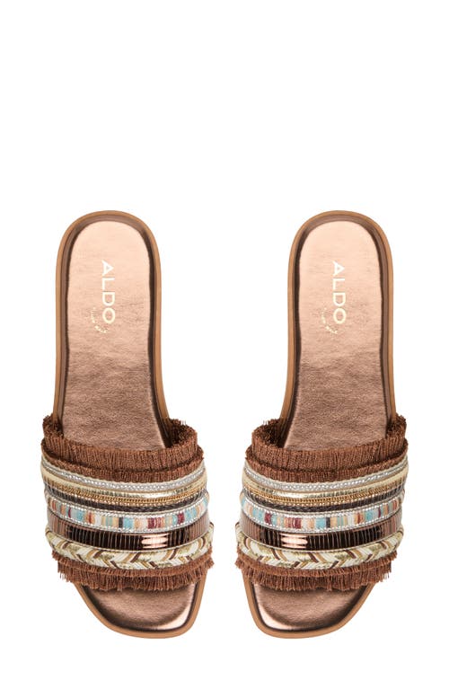 Aldo Coralya Slide Sandal In Brown