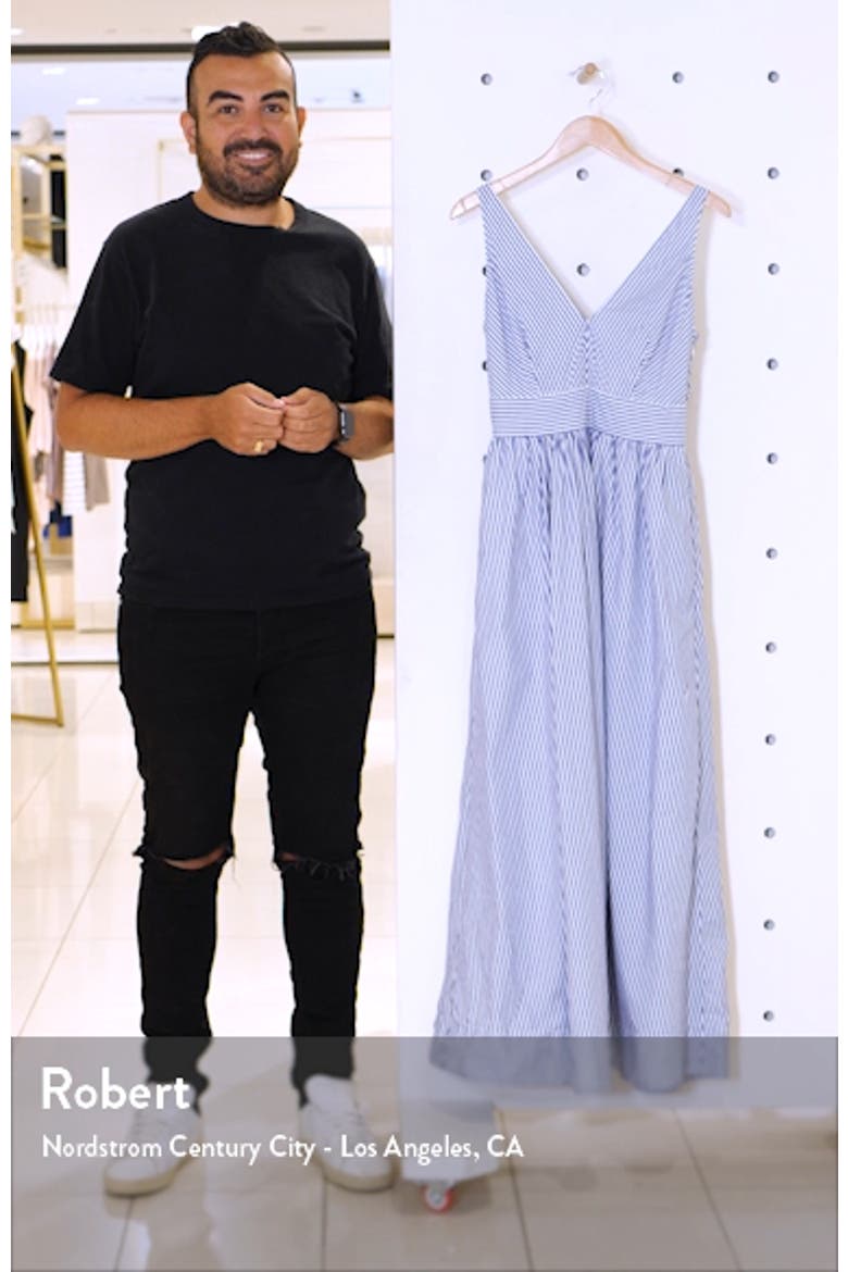 Sleeveless Cotton Poplin Floor Length Maxi Dress video