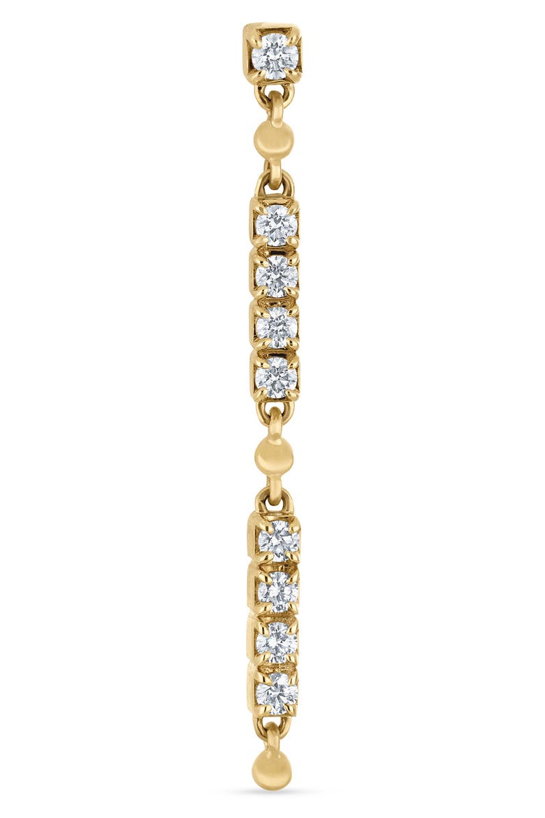 18k Gold Florentine Diamond Linear Drop Earrings, Alternate, color, 18KY