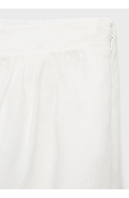 Mango A-line Linen Skirt
