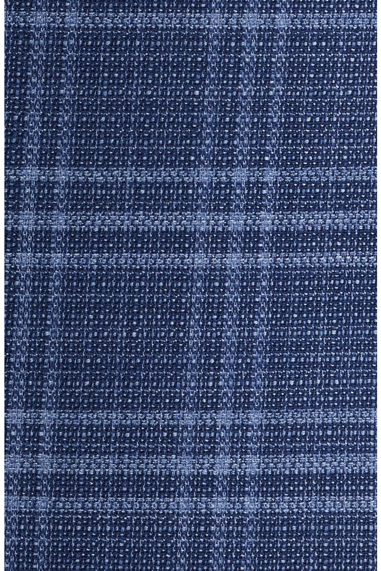 Hutson Slim Fit Navy Plaid Slub Wool Blend Sport Coat, Alternate, color, DARK BLUE