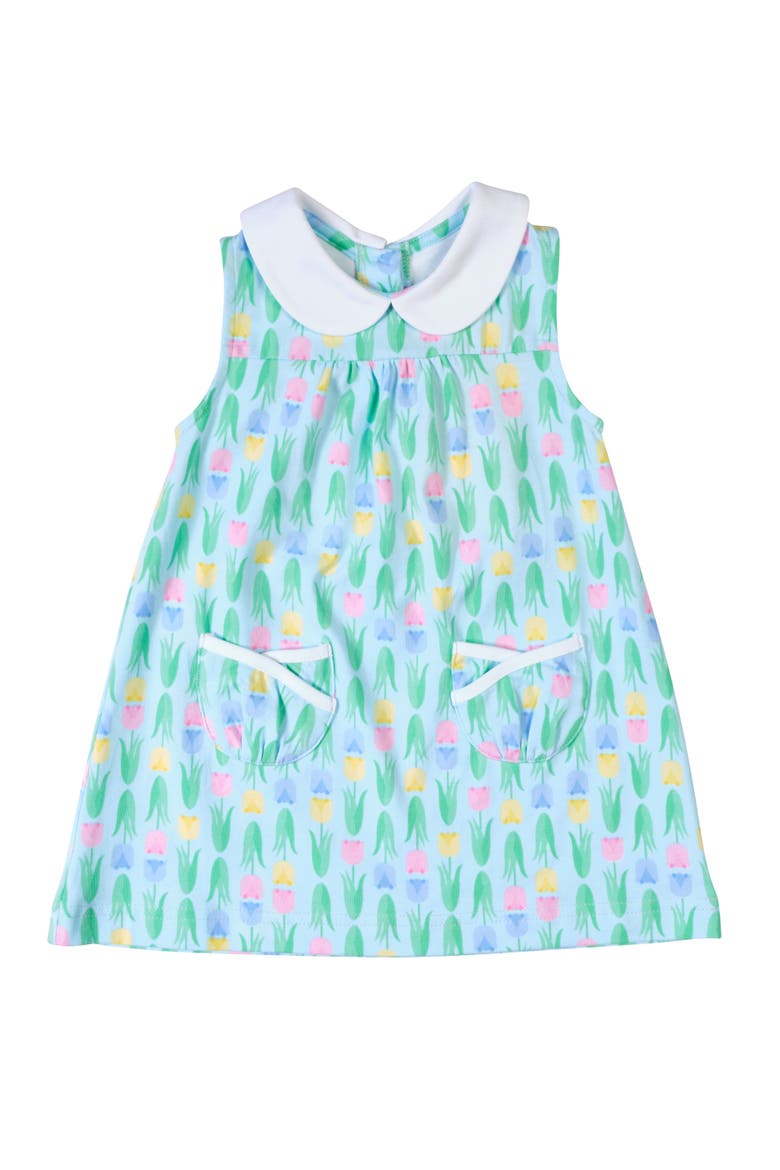 Printed Knit Tulip Pocket Dress, Main, color, Multi