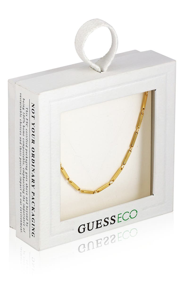 GUESS Flat Chain Necklace, Alternate, color, Goldtone