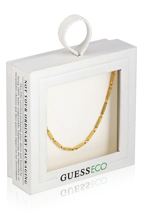Guess Flat Chain Necklace In Goldtone