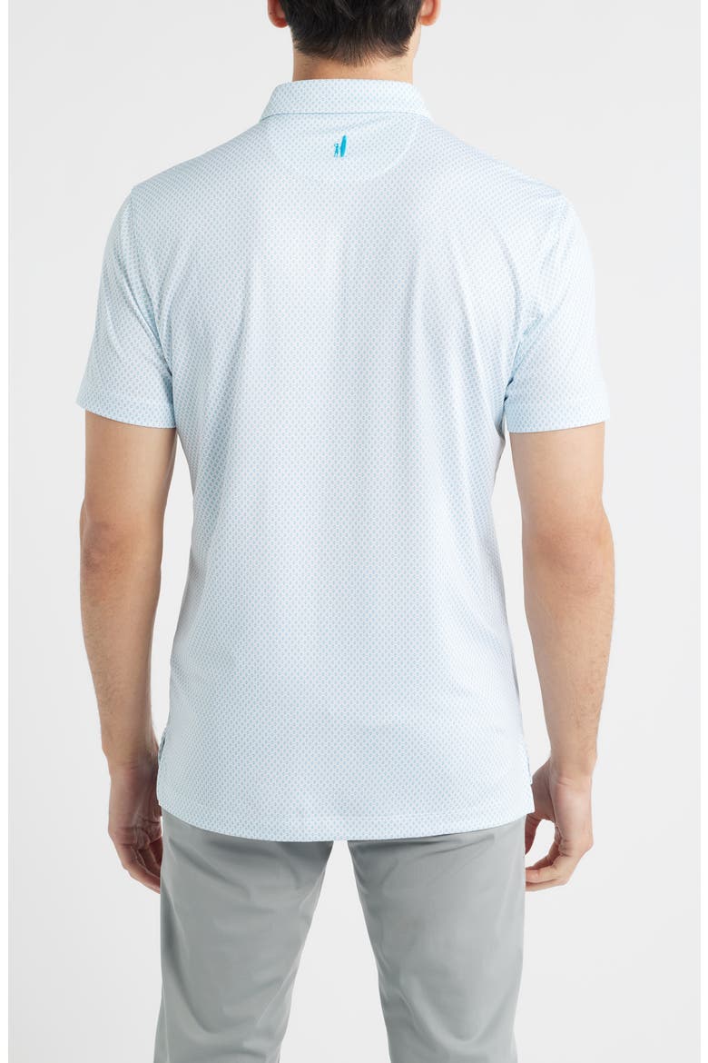 Connors Geo Print Performance Jersey Polo, Alternate, color, WHITE