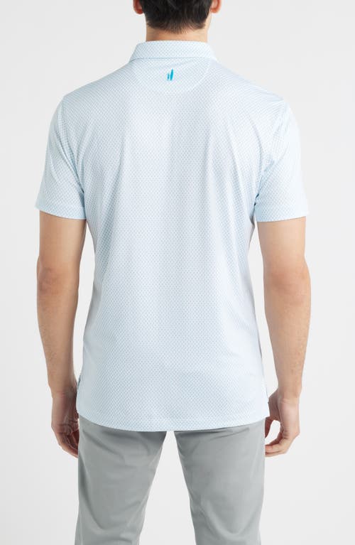 Johnnie-o Connors Geo Print Performance Jersey Polo In Blue