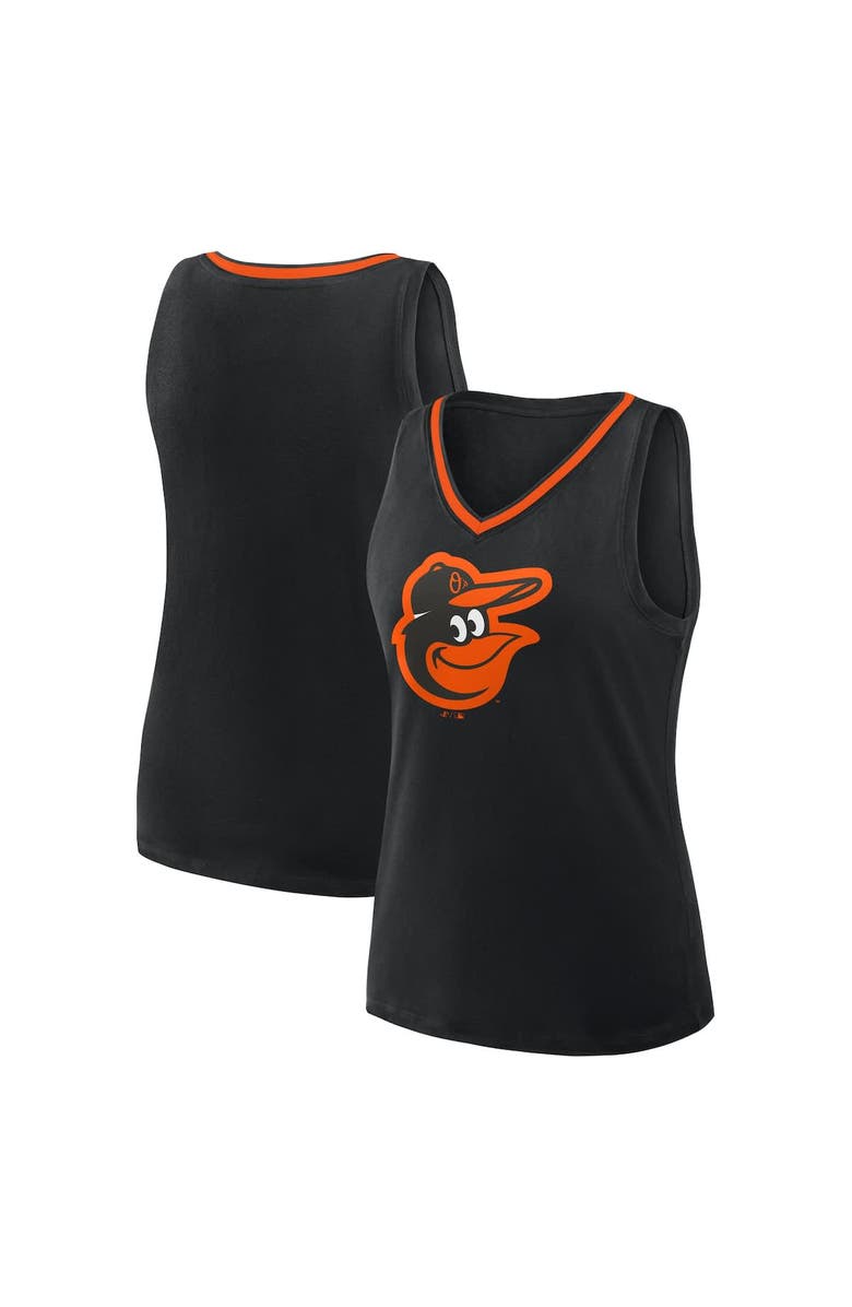 PROFILE Women's  Black Baltimore Orioles Plus Sized Stellar Win V-Neck Tank Top, Main, color, Black