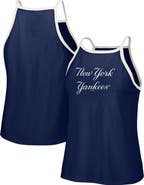 LUSSO Women's Lusso  Navy New York Yankees Nadine Halter Tank Top